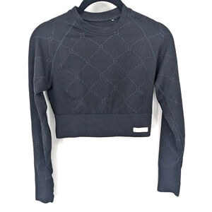 Bjorn Borg Crop Top Women Small Medium  Seamless Long Sleeve Athletic Athleisure